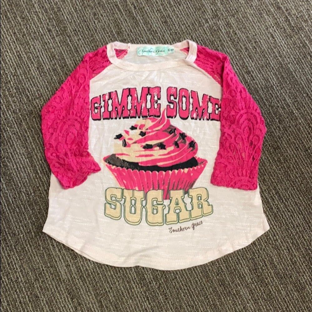 Southern Grace Lace Girls Tee